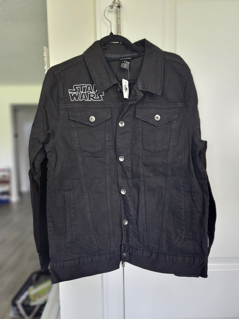 Star Wars Black Men's Denim-Style Jacket Disney Nwt